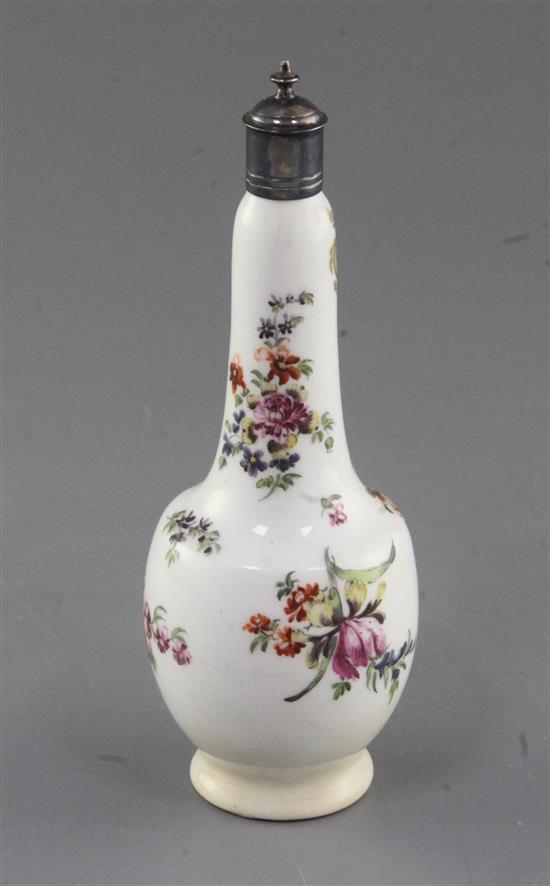 A rare Derby oil bottle, c.1760 h. 15.5cm, some faults, cf. D.G. Rice fig.130.